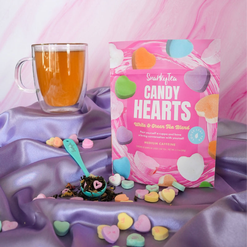 Candy Hearts - White & Green Tea Blend – Snarky Tea