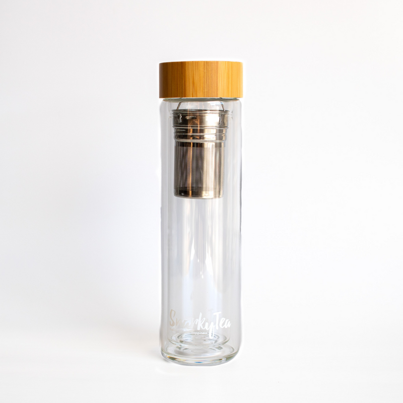 Glass Bottle w/ Bamboo Lid 20 Oz.