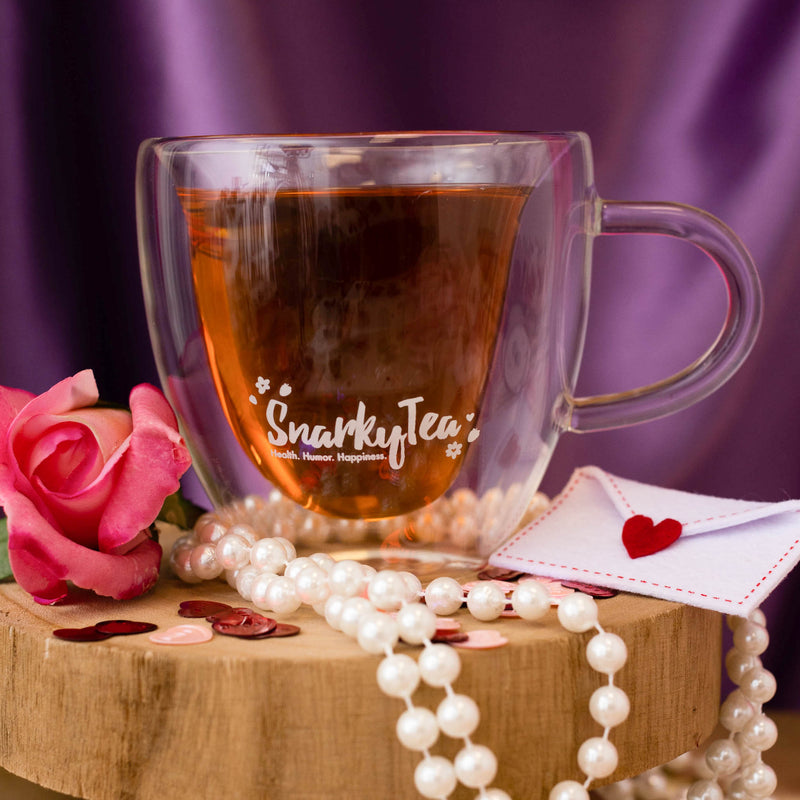 Heart Shaped Double Walled Insulated Glass Coffee Mugs or Tea Cups
