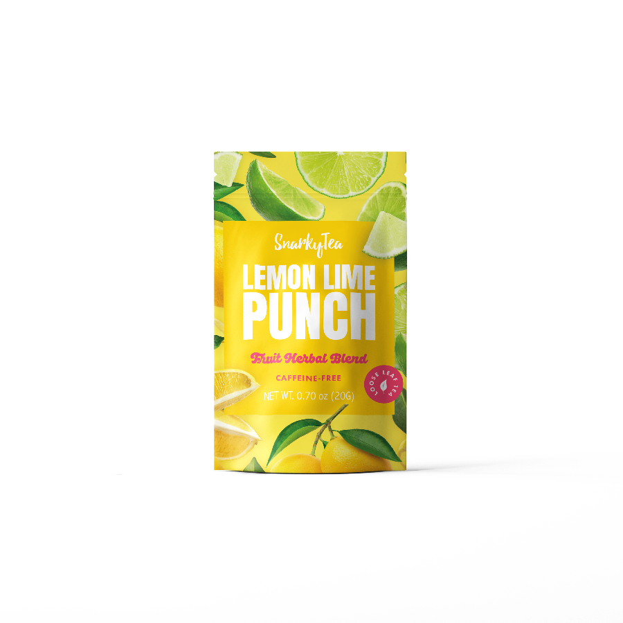 Lemon Lime Punch tea 20g on white background