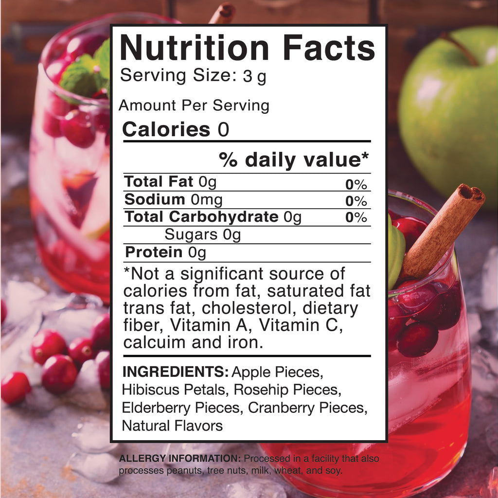 SnarkyTea Cranberry Apple fruit herbal blend packaging on a white background 20g