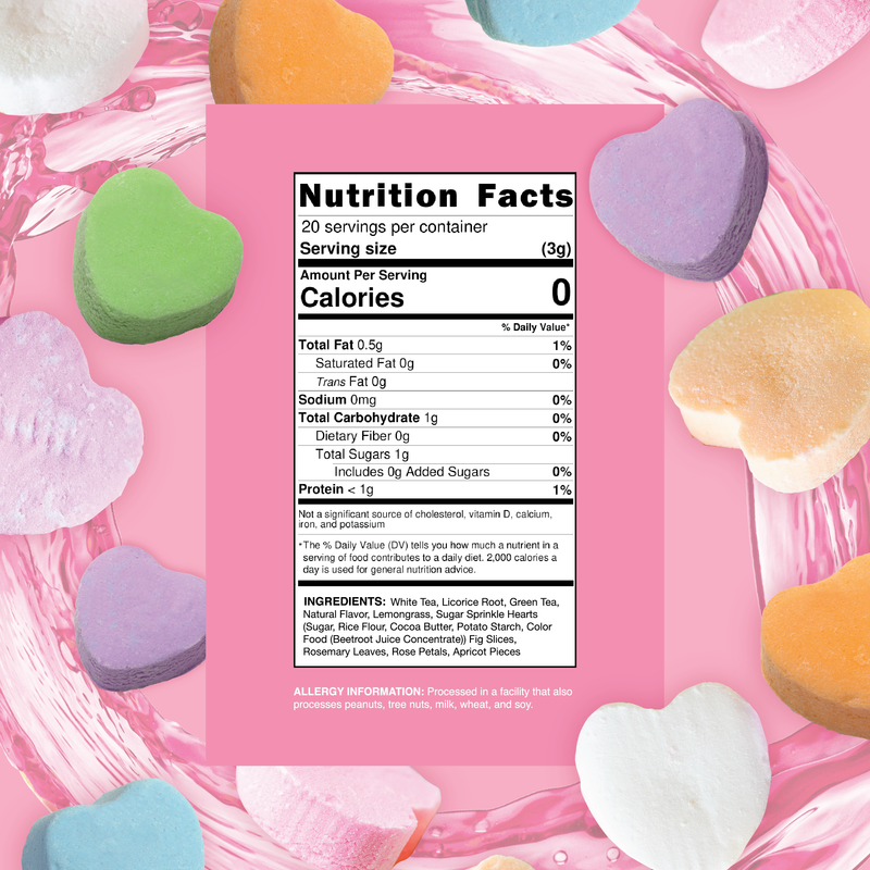 Candy Hearts - White & Green Tea Blend – Snarky Tea