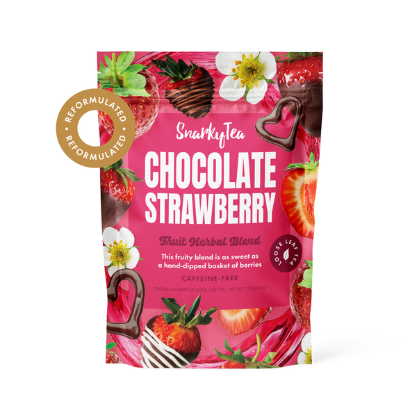 strawberryさん Chocolate Strawberry - Fruit Herbal Blend – Snarky Tea