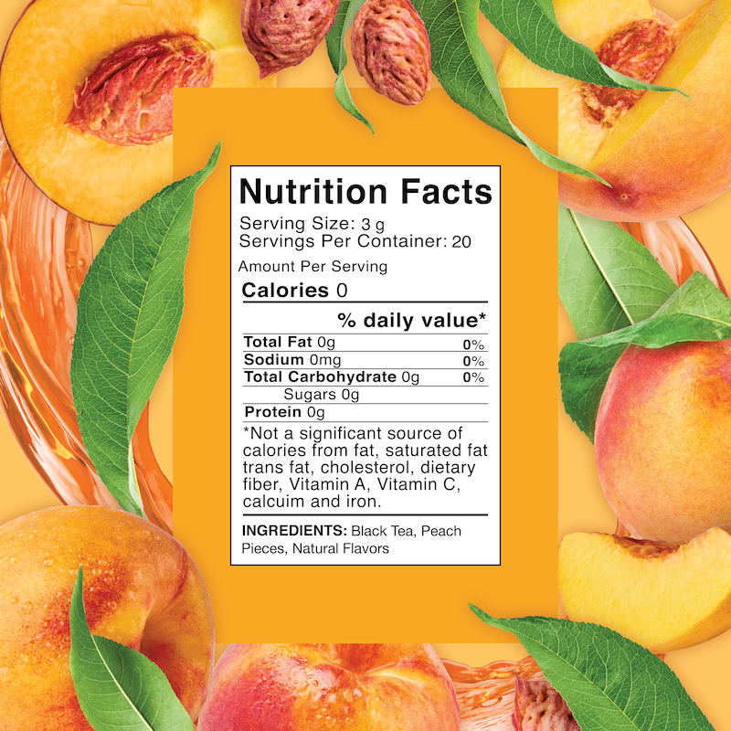 20g bag of Peachy Keen bag with peaches on bag.