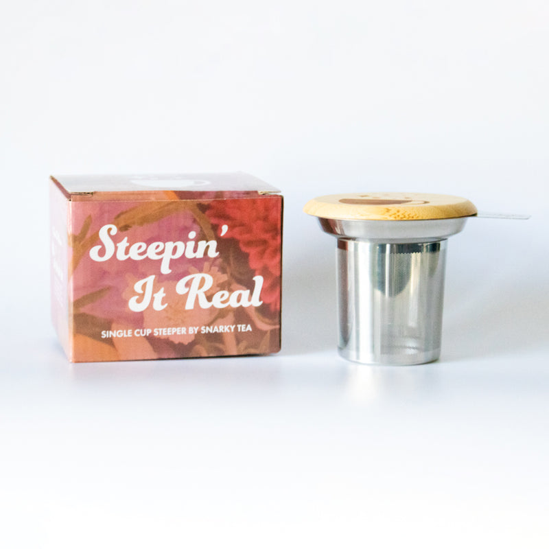 Steel & Bamboo Single Cup Steeper – Snarky Tea